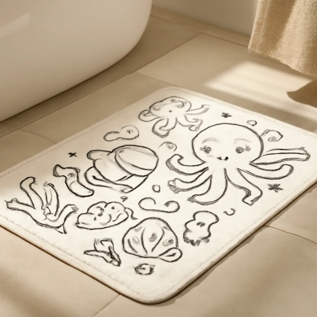 Tapis de bain à colorier : le guide d'achat complet